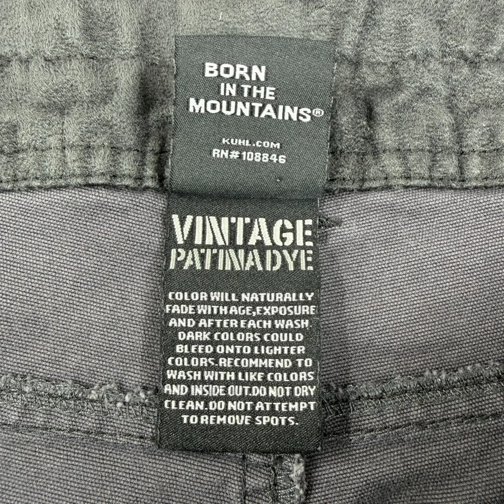 Kuhl Pant Black 35x30 Free Kanvus Jean Vintage Patinadye Canvas Articulated Knee